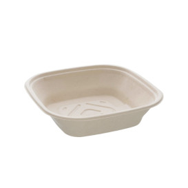 Sugarcane Bowl Natural Square Shape 2250ml 27cm (25 Units)