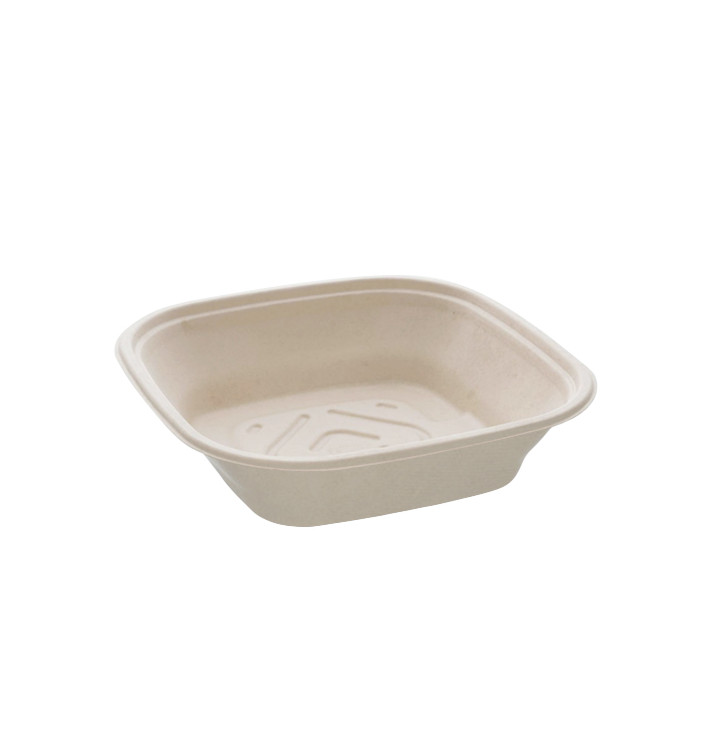 Sugarcane Bowl Natural Square Shape 2250ml 27cm (50 Units) Sugarcane Bowl Natural Square Shape 2250ml 27cm (50 Units)