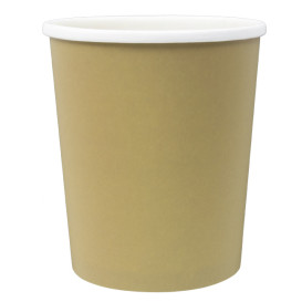 Kraft Carton Pot with White Border 1.000ml Ø11,7cm (500 Units)