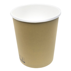 Kraft Carton Pot with White Border 1.000ml Ø11,7cm (500 Units)