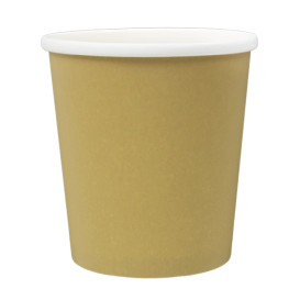 Kraft Carton Pot with White Border 450ml Ø9,8cm (500 Units)