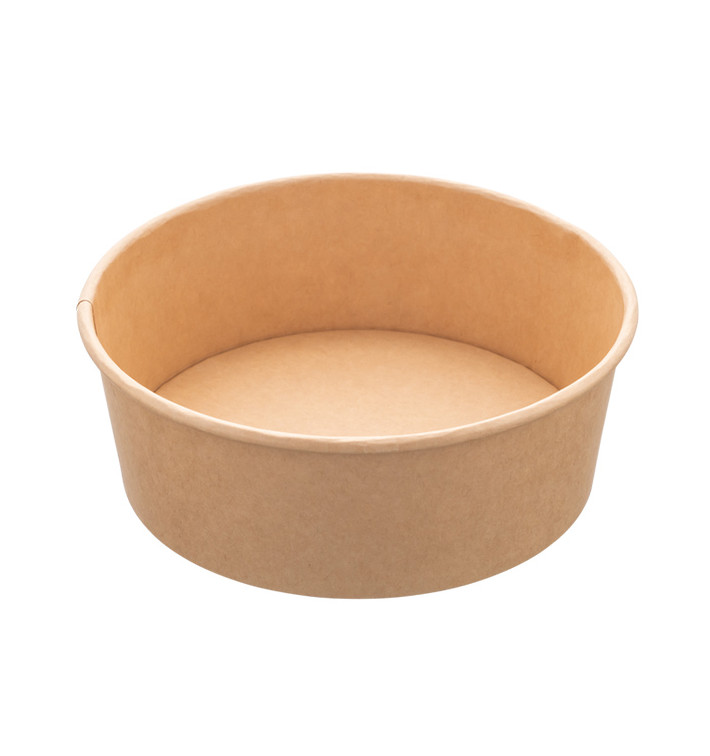 Salad Bowl Kraft Cardboard 1.000ml Ø16,6cm (300 Units) Salad Bowl Kraft Cardboard 1.000ml Ø16,6cm (300 Units)