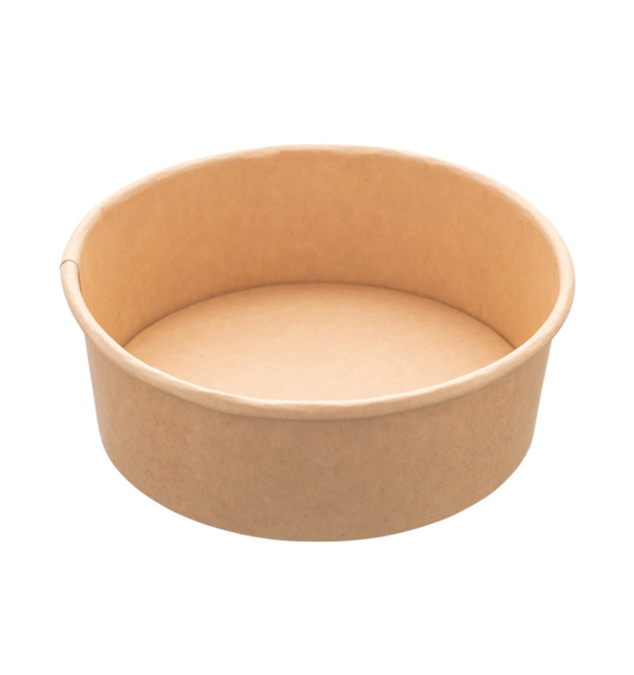 Salad Bowl Kraft Cardboard 1.300ml Ø18,5cm (50 Units) Salad Bowl Kraft Cardboard 1.300ml Ø18,5cm (50 Units)