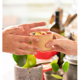 Dessert Cup Kraft Cardboard 250ml Ø9,0cm (50 Units)