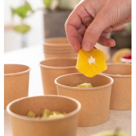 Dessert Cup Kraft Cardboard 250ml Ø9,0cm (50 Units)