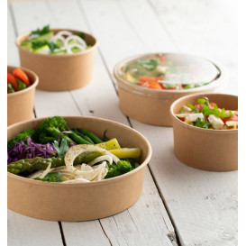 Salad Bowl Kraft Cardboard 1.000ml Ø16,6cm (300 Units)