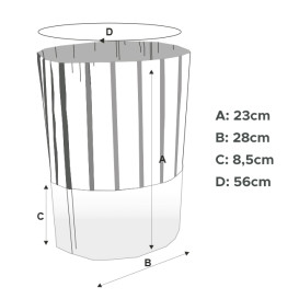 Disposable Chef Hat Pinstripe "TST" White (100 Units)