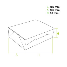 Paper Bakery Box Pink 18,2x13,6x5,2cm 500g (250 Units)