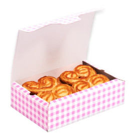 Paper Bakery Box Pink 18,2x13,6x5,2cm 500g (250 Units)