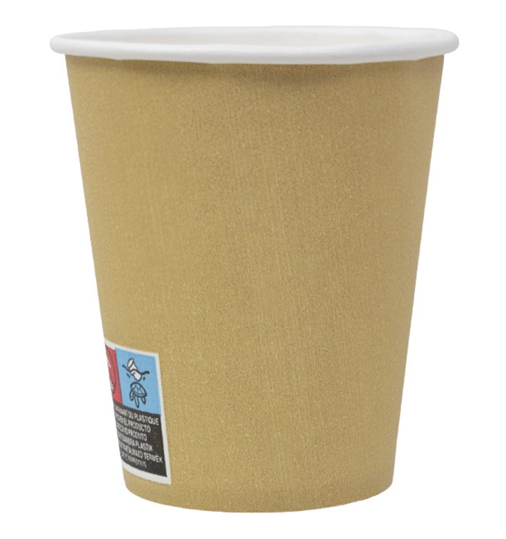 Paper Cup 9 Oz/280ml Kraft-Kraft Ø8,1cm (50 Units) Paper Cup 9 Oz/280ml Kraft-Kraft Ø8,1cm (50 Units)