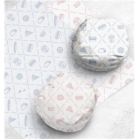 Eco Greaseproof Paper for Wrappling Red 30x30cm (5.000 Units)