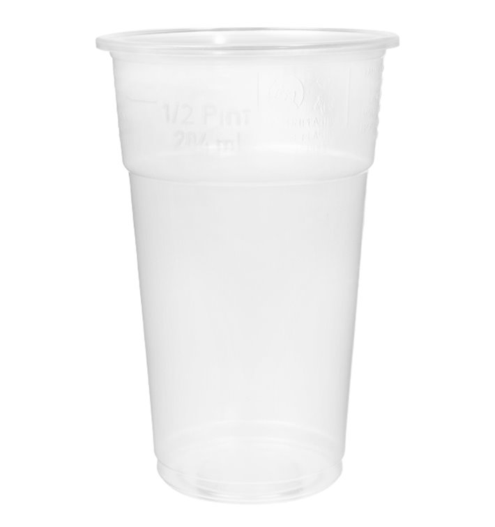 Plastic Cup PP Clear 375ml Ø8,0cm (74 Units) 