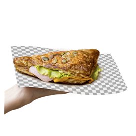 Paper Food Wrap Grease-Proof “Vichy” Black 20x24,5cm (1.000 Units)