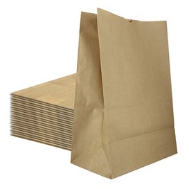 Paper Bag without Handle Kraft 70g/m² 20+16x40cm (25 Units)