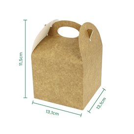 Paper Menu Box Kraft 13,1x13,1x11,5cm (250 Units)