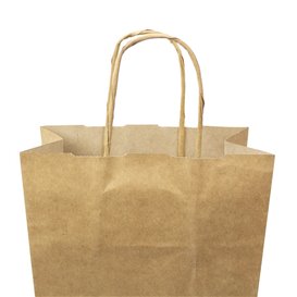 Paper Bottle Bag with Handles Kraft 18+8x39cm (300 Units)