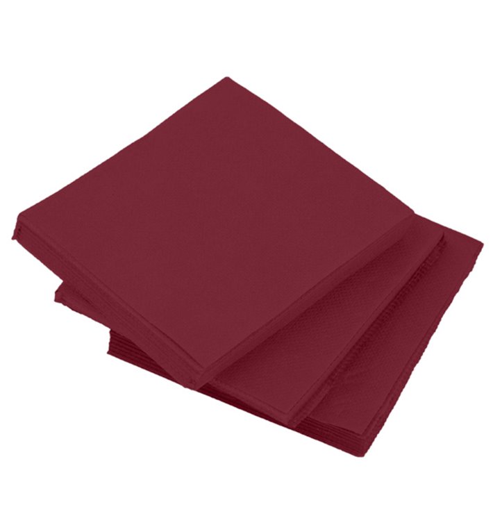 Cocktail Napkin 20x20cm 2-ply Burgundy (100 Units) Cocktail Napkin 20x20cm 2-ply Burgundy (100 Units)
