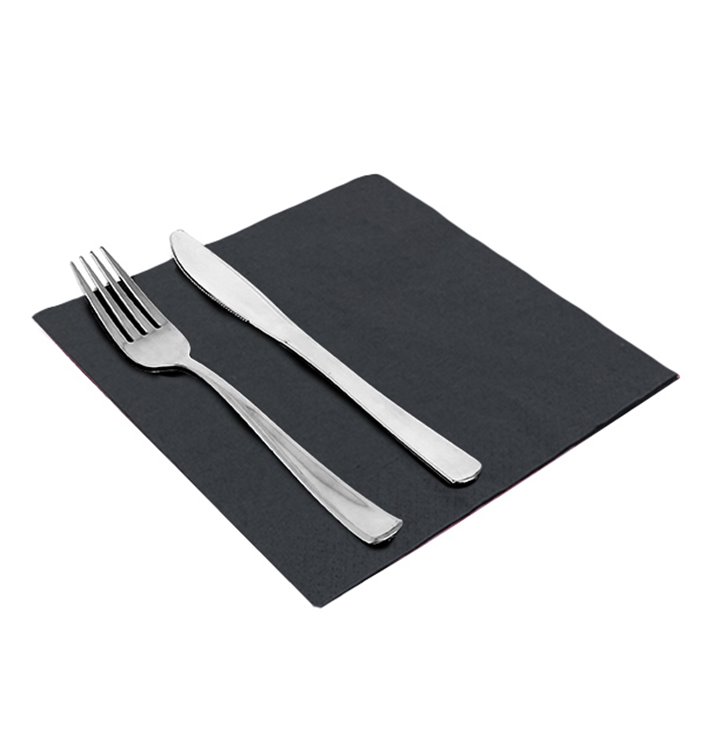 Paper Napkin with Border 40x40cm 2C Black (100 Units) Paper Napkin with Border 40x40cm 2C Black (100 Units)