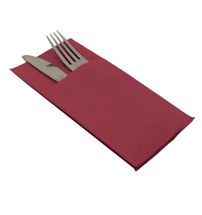 Cutlery Napkin Fold Micropoint 40x40cm Burgundy (30 Units) Cutlery Napkin Fold Micropoint 40x40cm Burgundy (30 Units)