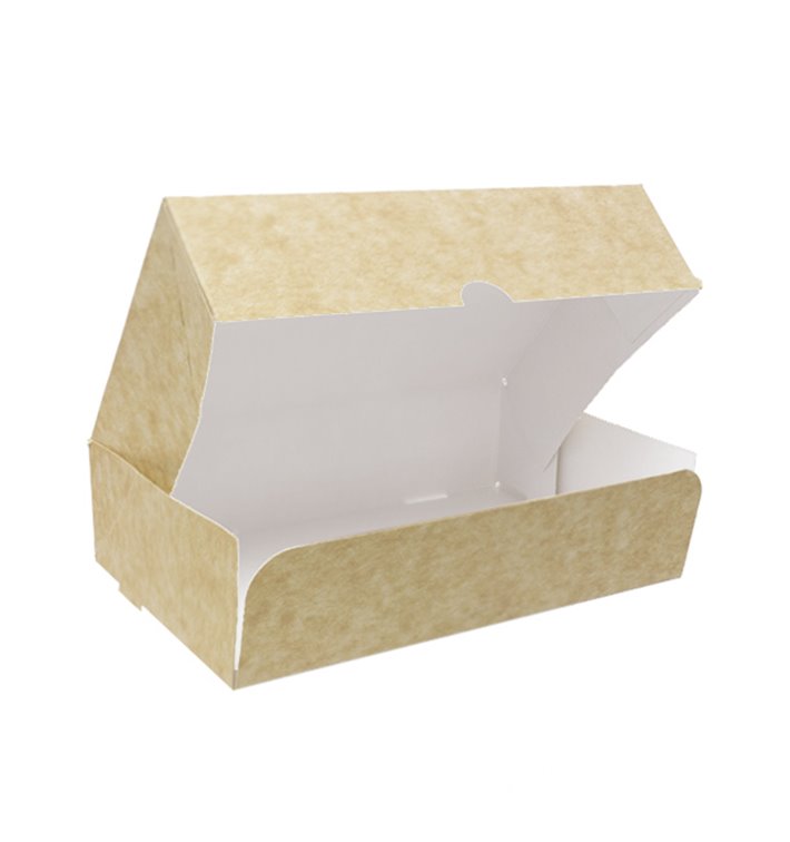 Kraft Cardboard Bakery Box 17,5x11,5x4,7cm 250g (400 Units) Kraft Cardboard Bakery Box 17,5x11,5x4,7cm 250g (400 Units)