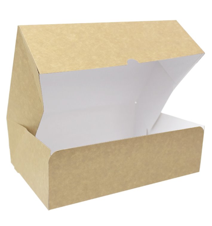 Kraft Cardboard Bakery Box 25,8x18,9x8cm 2kg (240 Units) Kraft Cardboard Bakery Box 25,8x18,9x8cm 2kg (240 Units)