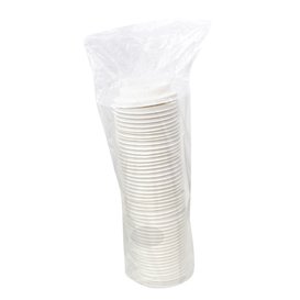 Lid with Hole of Moulded Cellulose Fibre White Ø9,0cm (1.000 Units)