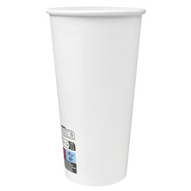 Paper Cup 20Oz/600ml White Ø9,4cm (20 Units) 