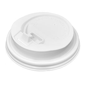 Plastic Lid with Straw Slot PS for Cups of 12, 16, 22 Oz Ø9,0cm 490ml (2000 Units)