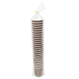 Paper Cup Ripple Wall Kraft 9Oz/270ml Ø8,0cm (25 Units)