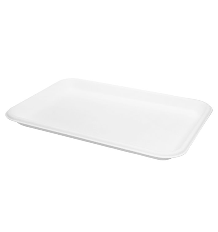 White Sugar Cane Tray 20,5x14,5cm (50 Units) White Sugar Cane Tray 20,5x14,5cm (50 Units)
