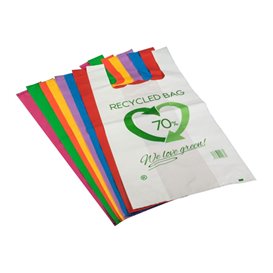 Reusable Plastic T-Shirt Bag Red 42x53cm 50µm (1 Kg) 