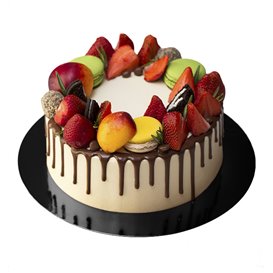 Paper Cake Circle Black 28cm (100 Units) 
