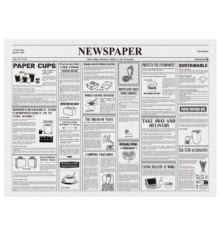 Paper Food Wrap Grease-Proof "Times" 31x38cm 