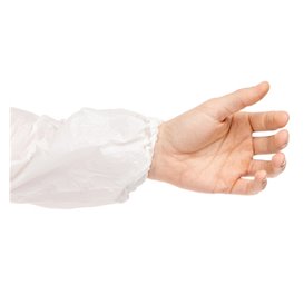 Disposable Plastic Over Sleeve PE White G80 18x44cm (100 Units)  