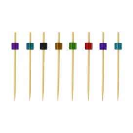 Bamboo Skewer Cube Colors 7cm (100 Units)