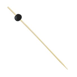 Bamboo Food Pick "Big Ball" Design Black 12,5cm (1.200 Units)
