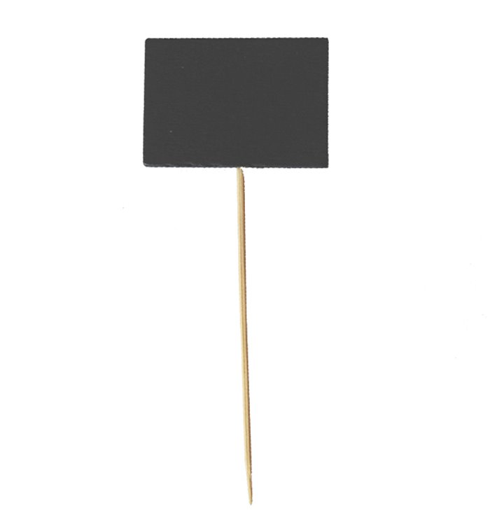 Bamboo Skewers with Slate 6.3x3.8cm (1.000 Units) Bamboo Skewers with Slate 6.3x3.8cm (1.000 Units)