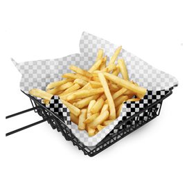 Paper Food Wrap Grease-Proof “Vichy” Black 31x42cm (1.000 Units)