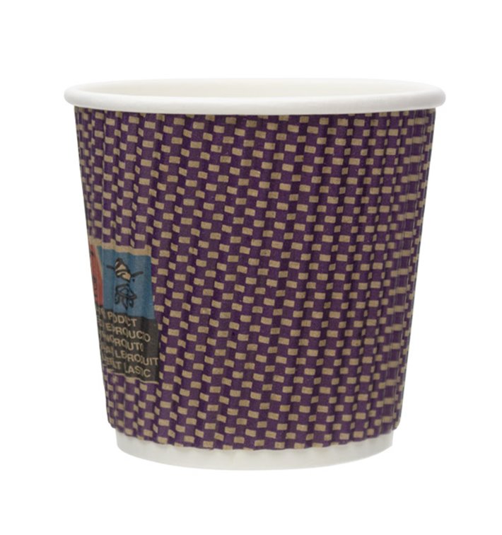 Paper Cup Ripple Wall Kraft 9Oz/270ml Ø8,0cm (25 Units) Paper Cup Ripple Wall Kraft 9Oz/270ml Ø8,0cm (25 Units)