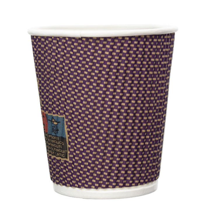 Paper Cup Ripple Wall Kraft 9Oz/270ml Ø8,0cm (25 Units) Paper Cup Ripple Wall Kraft 9Oz/270ml Ø8,0cm (25 Units)