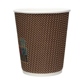 Paper Cup Ripple Wall Kraft 9Oz/270ml Ø8,0cm (25 Units)