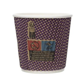 Paper Cup Ripple Wall Kraft 9Oz/270ml Ø8,0cm (25 Units)