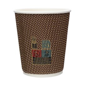 Paper Cup Ripple Wall Kraft 9Oz/270ml Ø8,0cm (25 Units)