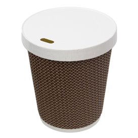 Travel Lid with White Paper Hole Ø8,0cm (50 Units) 