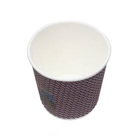 Paper Cup Ripple Wall Kraft 9Oz/270ml Ø8,0cm (25 Units)