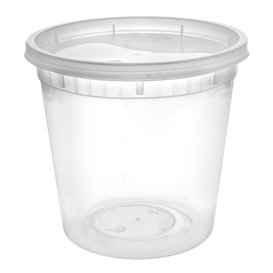 Plastic Deli Range Container in PP Transparent with Lid 720ml (240 Units)
