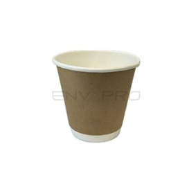 Cardboard Cup 8 Oz/240ml Double Wall Smooth Kraft Ø8cm (500 Units)