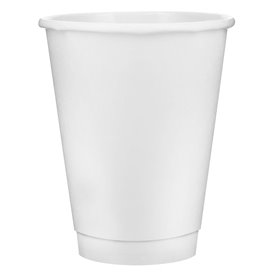 Cardboard Cup 12Oz/360ml Double Wall Smooth White Ø9cm (500 Units)