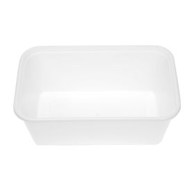 Rectangular Container in PP White 750ml 17x11,5x6,4cm (500 Units)