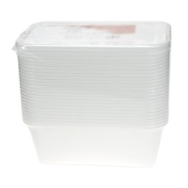 Rectangular Container in PP White 750ml 17x11,5x6,4cm (25 Units)